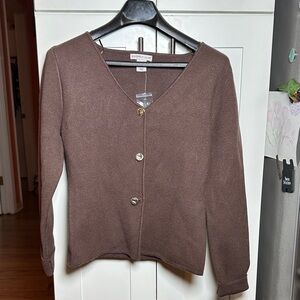 Sincerely Jules Brown Button-Up Cardigan